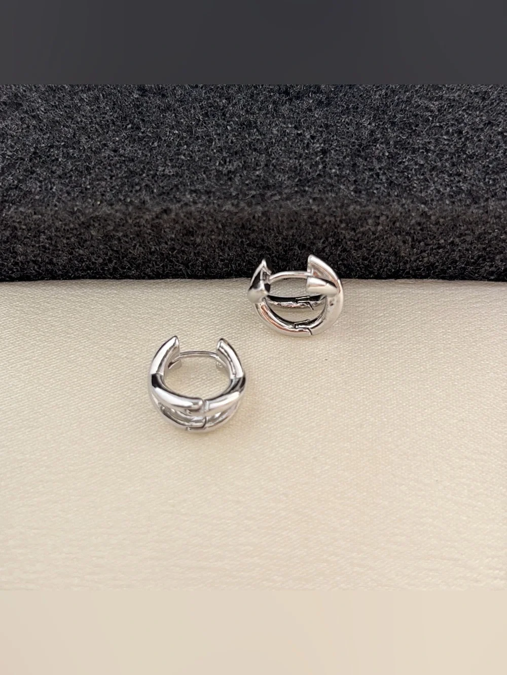 12mm Small Hoop Earrings for Men Women Streetwear Punk Hip Hop Unisex Earrings